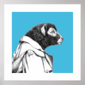 Herdwick Lamb in Trench Coat (Old School Blue) Poster (Vorne)