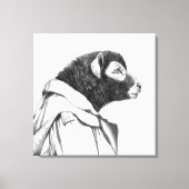 Herdwick Lamb in Trench Coat (Schnee) Leinwanddruck (Vorderseite)