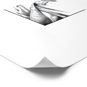 Herdwick Lamb in Trench Coat (Schnee) Poster (Ecke)