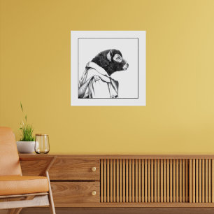 Herdwick Lamb in Trench Coat (Schnee) Poster