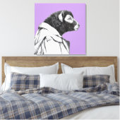 Herdwick Lamb in Trench Coat (Sumire) Leinwanddruck (Insitu (Schlafzimmer))