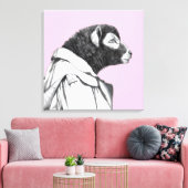 Herdwick Lamb in Trench Coat (Ume) Leinwanddruck (Insitu (Wohnzimmer))