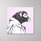 Herdwick Lamb in Trench Coat (Ume) Leinwanddruck (Vorderseite)