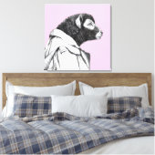 Herdwick Lamb in Trench Coat (Ume) Leinwanddruck (Insitu (Schlafzimmer))