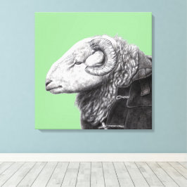 Herdwick Ram in Duffel Coat (Moegi) Leinwanddruck
