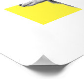 Herdwick Ram in Duffel Coat (Retro Yellow) Poster (Ecke)