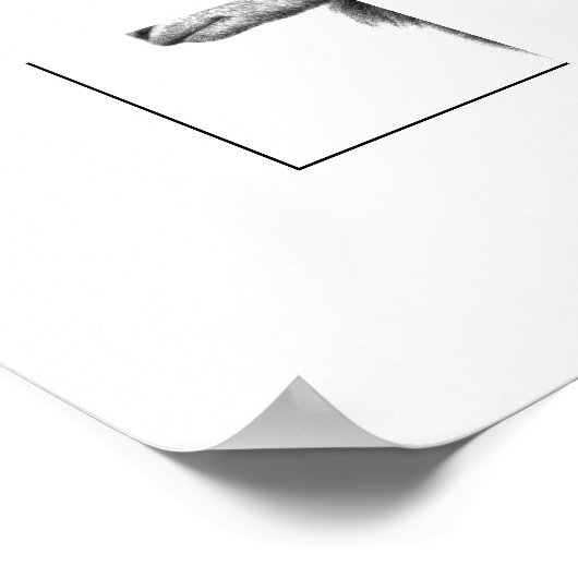 Herdwick Ram in Duffel Coat (Schnee) Poster (Ecke)