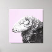 Herdwick Ram in Duffel Coat (Ume) Leinwanddruck (Vorderseite)