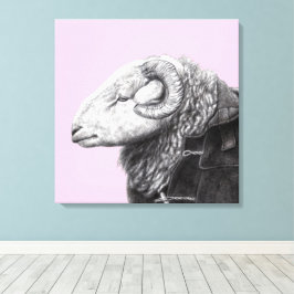 Herdwick Ram in Duffel Coat (Ume) Leinwanddruck