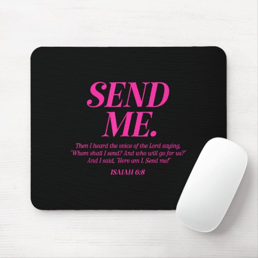 Here Am I Send Me Isaiah 6_8 Christian Bible Verse Mousepad (Mit Mouse)