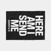 Here Am I Send Me Isaiah 6 8 Missionary Scripture Fleecedecke (Vorderseite (Horizontal))
