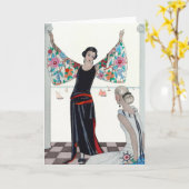 Here Are My Wings - George Barbier Karte (Gelbe Blume)