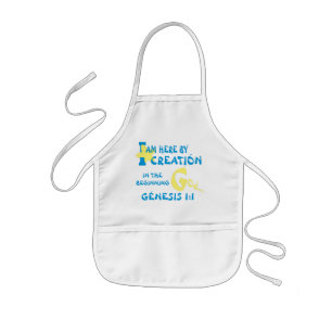 Here By Creation I Wht I Eng I Kids' Apron Kinderschürze