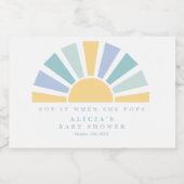Here Come The Son Sunshine Baby Shower Favors Schaumweinetikett (Einzelnes Label)