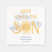 Here Come The Son Sunshine Baby Shower Serviette (Vorderseite)