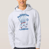 "Here Comes a Badminton Legend" Mascot Hoodie (Vorderseite)