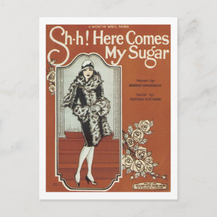 Here Come's My Sugar Vintage Songbook Cover ist ni Postkarte