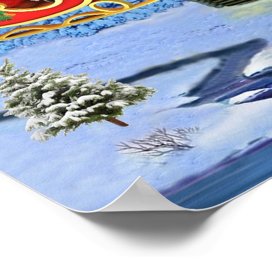 HERE COMES SANTA CLAUS POSTER (Ecke)