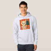 Here Comes Santa Claws! Funny Santa Cat Hoodie (Vorne ganz)