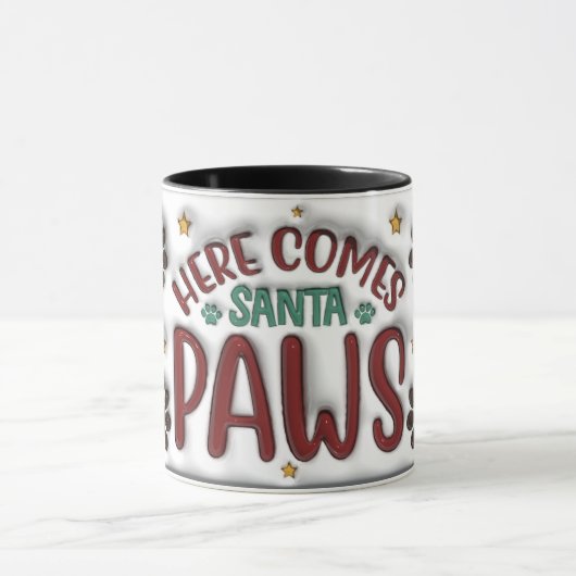 Here Comes Santa Paws Mug Tasse (Zentrum)
