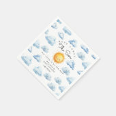 Here comes the Son Baby Boy Shower Serviette (Ecke)