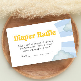 Here Comes the Son Baby Shower Diaper Raffle Begleitkarte