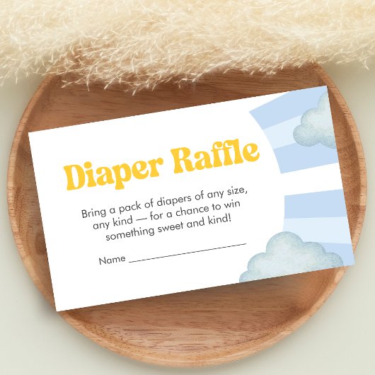 Here Comes the Son Baby Shower Diaper Raffle Begleitkarte