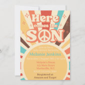 Here Comes The Son Baby Shower Einladung (Vorderseite)