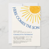 Here Comes The Son Baby Shower Einladung (Vorderseite)