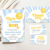 Here Comes the Son Baby Shower Einladung