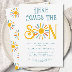 Here Comes The Son Baby Shower Einladung