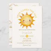 Here Comes the Son Baby Shower Invitation Einladung (Vorne/Hinten)