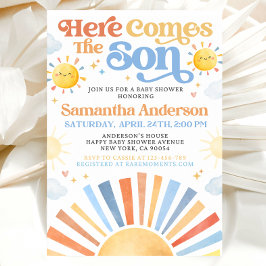 Here Comes The Son Baby Shower Invitation Einladung