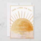 Here Comes the Son Baby Shower Invitation Save The Date (Vorderseite)