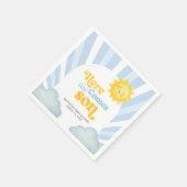Here Comes the Son Baby Shower Serviette (Ecke)