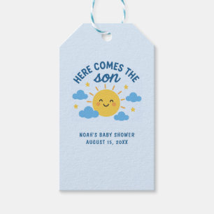 Here Comes the Son Baby Shower - Sonnenschein Geschenkanhänger