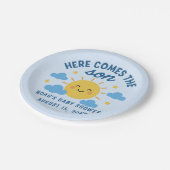 Here Comes the Son Baby Shower - Sunshine Pappteller (Schrägansicht)