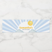 Here Comes the Son Baby Shower Wasserflaschenetikett (Einzelnes Label)