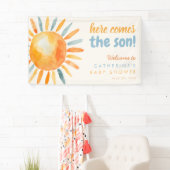 Here Comes the SON Boho Baby Shower Banner (Insitu)