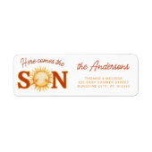 Here Comes the SON Boho Baby Shower Return Address (Vorne)