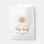 Here Comes The Son Boho Bohemian Retro Baby Shower Geschenktütchen (Vorderseite)
