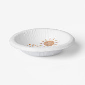 Here Comes The Son Boho Bohemian Retro Baby Shower Pappteller (Gewinkelt)