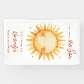 Here Comes The Son Boho Cute Baby Shower Welcome Banner (Horizontal)
