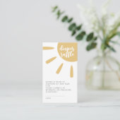 Here Comes The Son Boho Minimal Windel-Raffel Begleitkarte (Stehend Vorderseite)