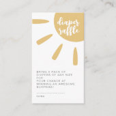 Here Comes The Son Boho Minimal Windel-Raffel Begleitkarte (Vorderseite)