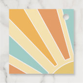 Here comes the son boho retro baby shower  geschenkanhänger (Rückseite)