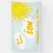 Here Comes The Son Boy Baby Shower Banner (Vertikal)