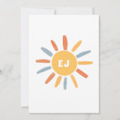 Here Comes The Son Boy Baby Shower Einladung (Rückseite)