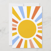 Here Comes The Son Boy Baby Shower Einladung (Rückseite)