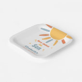 Here Comes The Son Boy Baby Shower Pappteller (Gewinkelt)